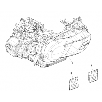 Motorblok compleet Vespa GTS 125 IE ABS Euro 4 2019