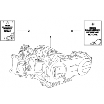 Motorblok compleet Vespa GTS 250 ie 2005-2009 (met ABS)