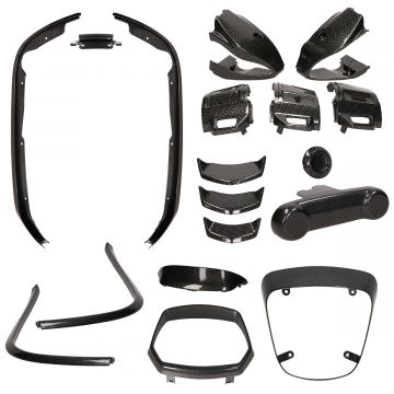 Complete styling / sierlijst set Vespa Sprint carbon 8-delig (2018→)