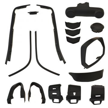 Complete styling / sierlijst set Vespa Sprint matzwart compleet 16-delig (2018→) Power One