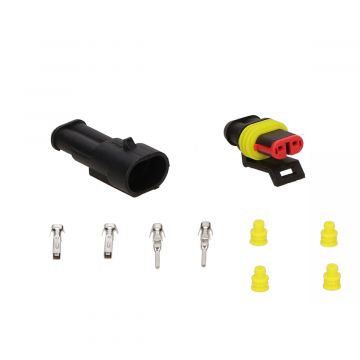 Connector stekker plug (superseal) 2 polig WR (onder andere Piaggio scooters)