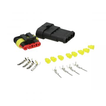 Connector stekker plug (superseal) 4-polig WR (onder andere Piaggio scooters)