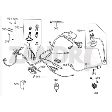 Contactslot - Kabelboom BTC Riva Sport pantone blauw