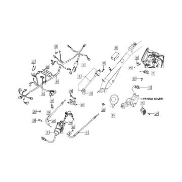 Contactslot - Kabelboom Kymco People S 50 4-takt matzwart