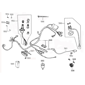Contactslot - Kabelboom Senzo Rivalux 50 4-takt AC S flat matantraciet