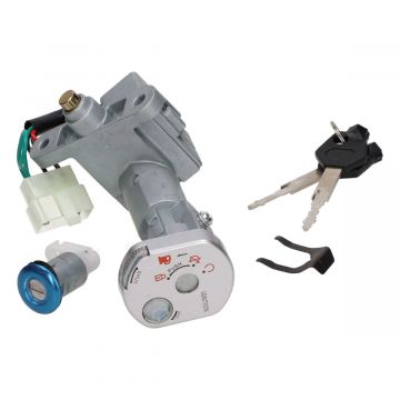 Contactslot set compleet met buddyseat slot en afdekplaat/bevestiging SYM Mio 50-100cc type 1 DMP