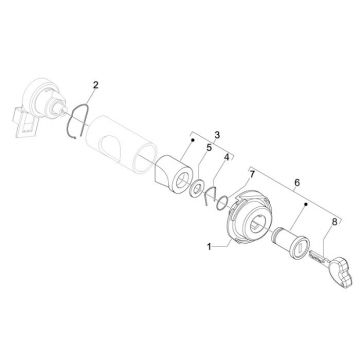 Contactslot Vespa S 50 4-takt 2V 25km/u