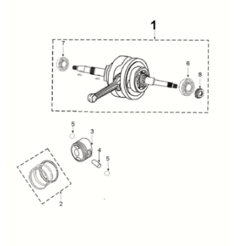 Crankshaft piston Peugeot Tweet 125 Z PRO 2021-2022