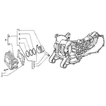 Cilinder - Zuiger Piaggio Liberty 4-takt ←2006