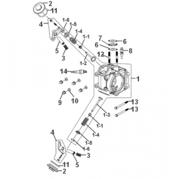 Cylinder head Sym Symphony ST 50 E5