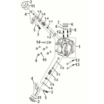 Cylinder head Sym Mio 50I E5
