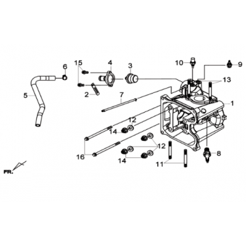 Cylinderkop KPL. Sym Joymax 300I ABS E3 2014-2016