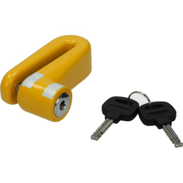 Schijfremslot MKX lock 10mm pendikte geel MKX