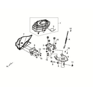 Dashboard - tellerkabel - draadboom Sym Crox 50 E3 WIT/GRIJS (R010CA/BK5560S)