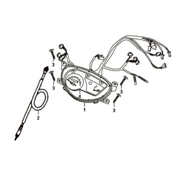 Dashboard/ tellerkabel/ draadboom Sym XPRO 50 4-takt AC Euro 4