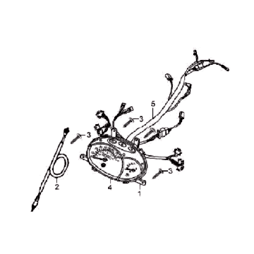 Kilometerteller - Cockpit - Kilometertellerkabel Sym Fiddle White WH8018P