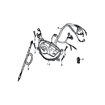 Kilometerteller - Cockpit - Kilometertellerkabel Sym Orbit (BU289) blue
