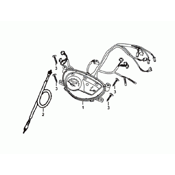 Kilometerteller - Cockpit - Kilometertellerkabel Sym Orbit III Black