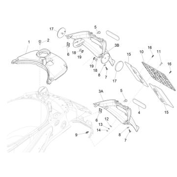 Achterspatbord Vespa Primavera 125 3V IE ABS