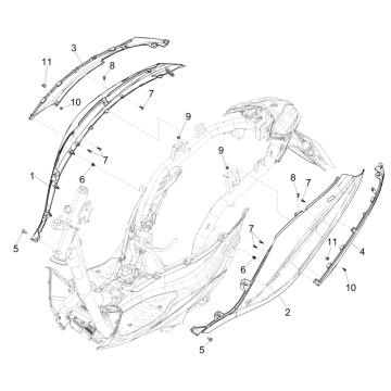Motorschermen - Spoiler Piaggio Medley 125 ABS Euro 5 2021-2022