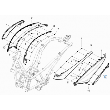 Motorschermen - Spoiler Piaggio Beverly 125 RST 4V Euro 3 2010-2015