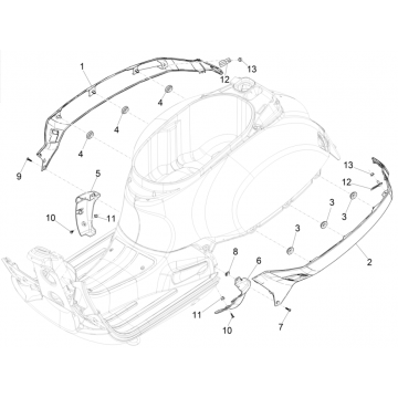 Motorschermen - Spoiler Vespa GTS 125 IE ABS Euro 4 2019