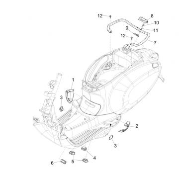 Motorschermen - Spoiler Vespa Sprint 125 3V IE ABS