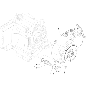 Vliegwieldeksel - Oliefilter Piaggio Liberty 50 4-takt AC