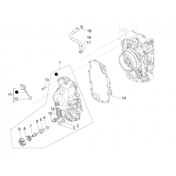 Waterpomp - Oliefilter Piaggio Beverly 350 Sport Touring Euro 3 2013-2014