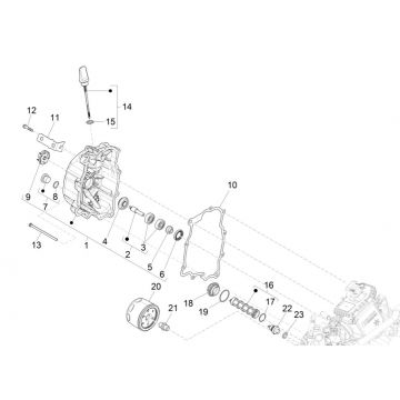 Waterpomp - Oliefilter Piaggio MP3 300 ie LT Business - Sport (met en zonder ABS) 2016-2018