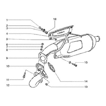 Uitlaat Gilera Runner FXR 180 2-takt