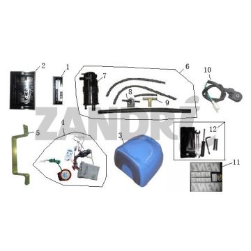 Diversen onderdelen BTC Grande Retro GT1 blauw creme metallic