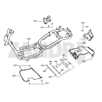 Diversen onderdelen BTC Riva Sport pantone blauw