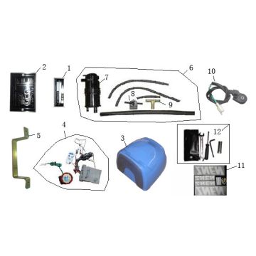 Diversen onderdelen Turbho RG50 creme