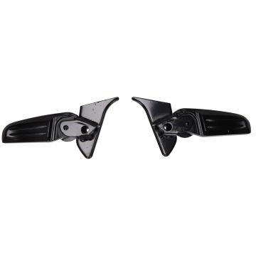 Duo-voetsteun set achterpassagier klapbaar compleet Vespa Primavera/Sprint glanszwart