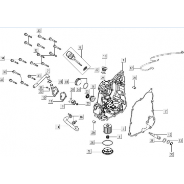Carter - Peilstok - Oliefilter Kymco New Downtown 350i ABS