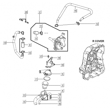 Waterpomp Kymco Xciting 500R EVO