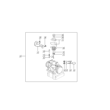 ECU - Gasklephuis Kymco Carry 50i 4-takt Euro 4 glans zwart