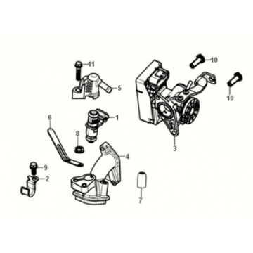 ECU set Sym Mio 50I E5