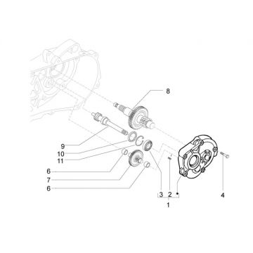 Vertanding - Overbrenging Vespa LX 50 4-takt 2V AC 25km/u