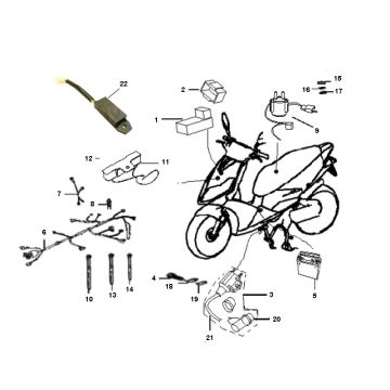 Elektrische delen 1 Generic Cracker 50 2-takt AC wit 2009 25km/u