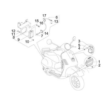 Schakelaars - Drukknoppen Vespa LX 50 4-takt 4V 45km/u