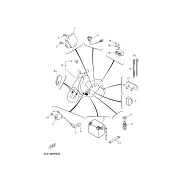Accu - Bobine - Elektrische delen Yamaha Neo's 4-takt 2008→ elektrische-delen-AGILITY-16+-4T-125-Mat-Metallic-Light-Blue