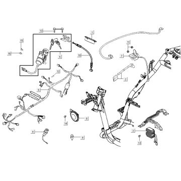 elektrische delen AGILITY 16+ 4T 125 Mat Metallic Light Blue