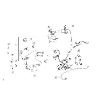 elektrische delen Kymco Agility 12" 125 blauw