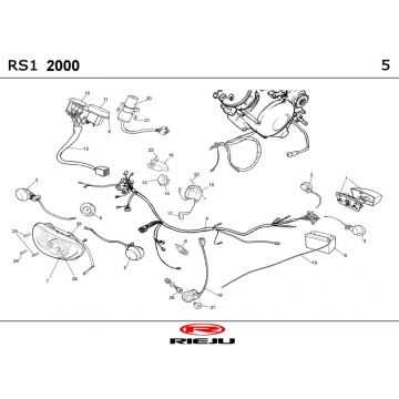Elektrische delen Rieju Rs1 geel- blauw 2001 2-takt
