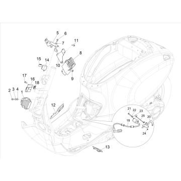 Elektrische delen Vespa Sprint 50 4-takt IGET 3V AC Euro 5
