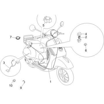 Kabelboom Vespa LXV 50 2-takt