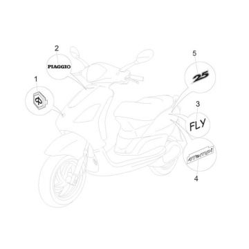 Emblemen - Stickers Piaggio Fly 50 4-takt AC