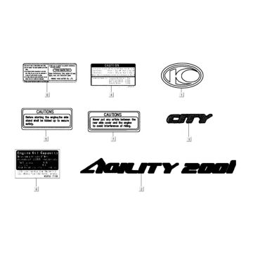 Emblemen - Stickers Kymco Agility City 16 200i